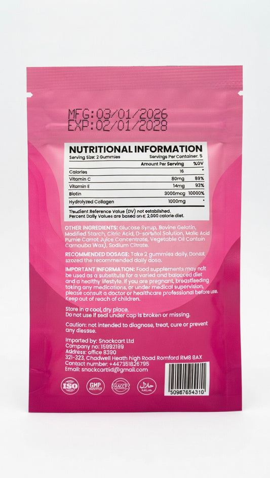 Collagen Gummies 30gm resealable pack